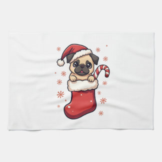Linge De Cuisine Santa Pug Delight