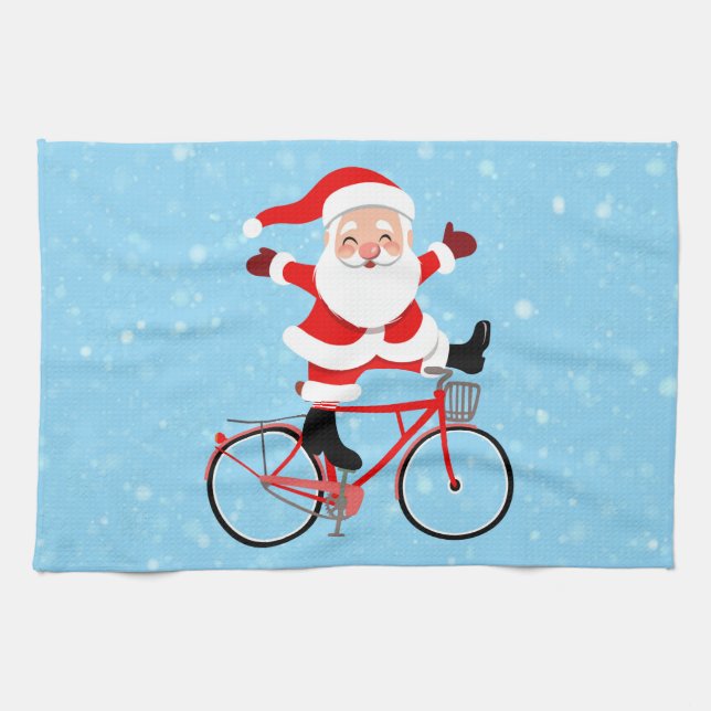 Linge De Cuisine Santa rides (Horizontal)