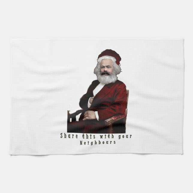 Linge De Cuisine SantaKarl MarXmas (Horizontal)