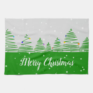 Linge De Cuisine Sapins de Noël