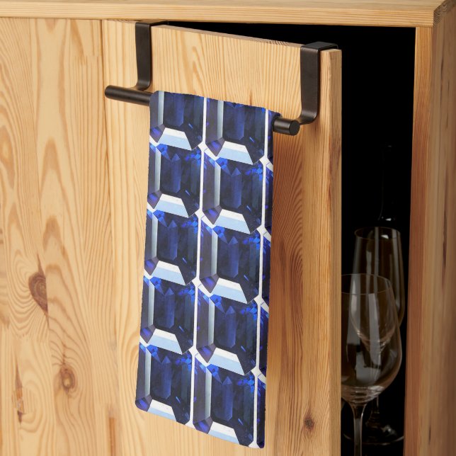 Linge De Cuisine Sapphire rectangulaire bleu (Pliage en tiers)