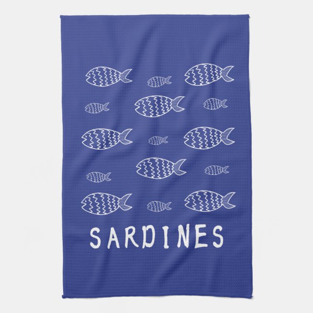 Linge De Cuisine Sardines (Vertical)