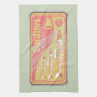 Sardines en style poster rétro