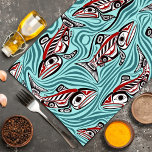 Linge De Cuisine Saumon Haida Art Spirit Pacific Northwest Native<br><div class="desc">Saumon Haida Art Spirit Pacific Northwest Native</div>