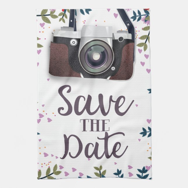 Linge De Cuisine Sauvegarder la Date Appareil Photo Vintage (Vertical)