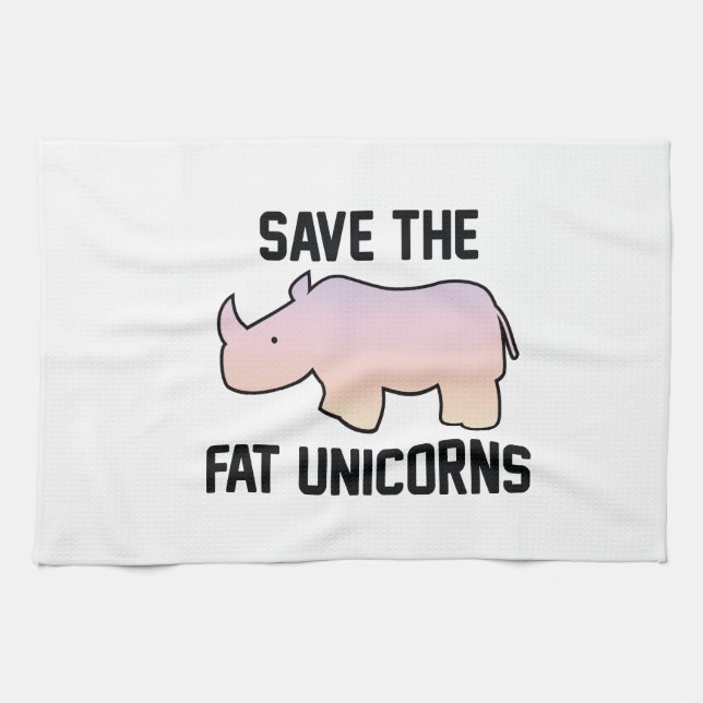 Linge De Cuisine Save The Fat Unicorns (Horizontal)