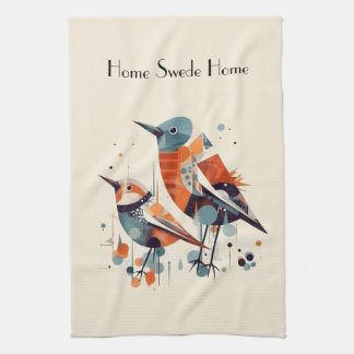 Linge De Cuisine Scandi Aviary Duet, personnalisé