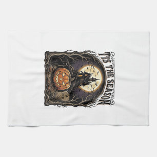 Linge De Cuisine Scène de saison vintage citrouille chat Halloween