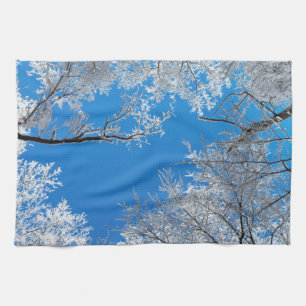Linge De Cuisine Scène hivernale neigeuse