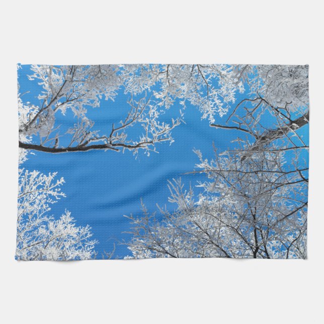 Linge De Cuisine Scène hivernale neigeuse (Horizontal)