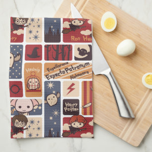 Linge De Cuisine Scènes de dessin animé Harry Potter Pattern