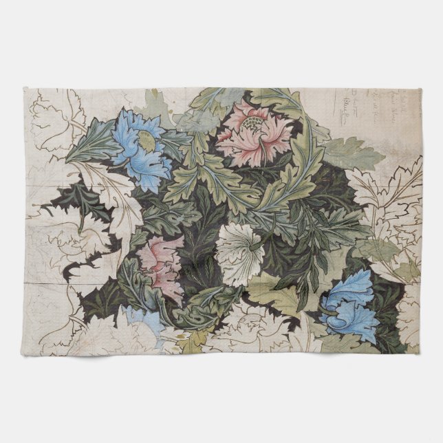 Linge De Cuisine Schéma de motif floral Art nouveau william morris (Horizontal)