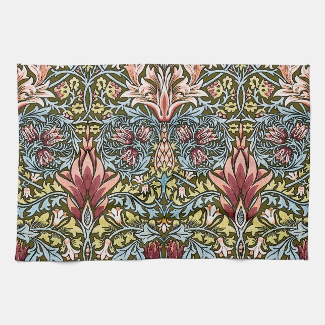 Linge De Cuisine Schéma floral William Morris Snakeshead (Horizontal)