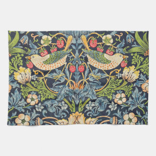 Linge De Cuisine Schéma floral William Morris Strawberry Thief