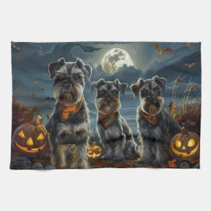 Linge De Cuisine Schnauzer Halloween Éffrayant