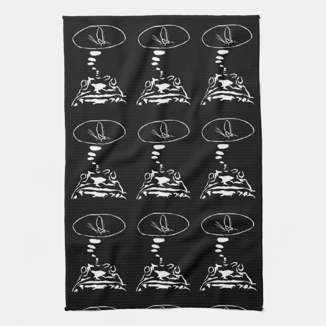 Linge De Cuisine Sci-Fi smart animaux "Hungry Frog Dreams" (Vertical)