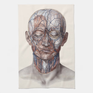 Linge De Cuisine Science vintage de l'anatomie humaine, nez de gorg