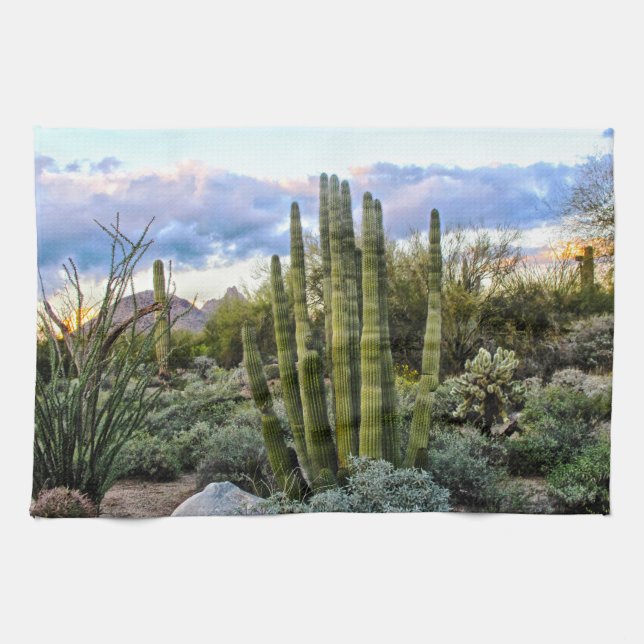 Linge De Cuisine Scottsdale Succulent Sunset (Horizontal)