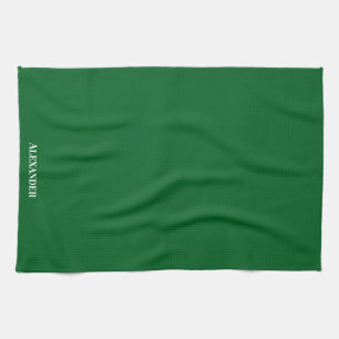 Linge De Cuisine Script blanc massif massif personnalisé
