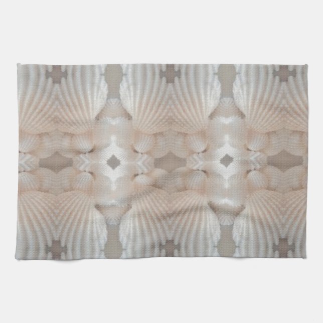 Linge De Cuisine Sea Shells Love, Romantique Exotic Tropical Bridal (Horizontal)