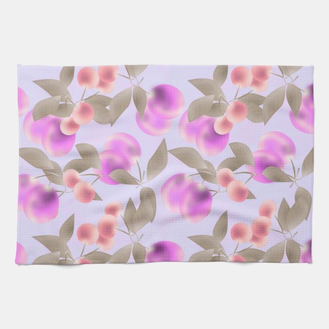 Linge De Cuisine Seamless light plum fruits purple berries cherry p (Horizontal)