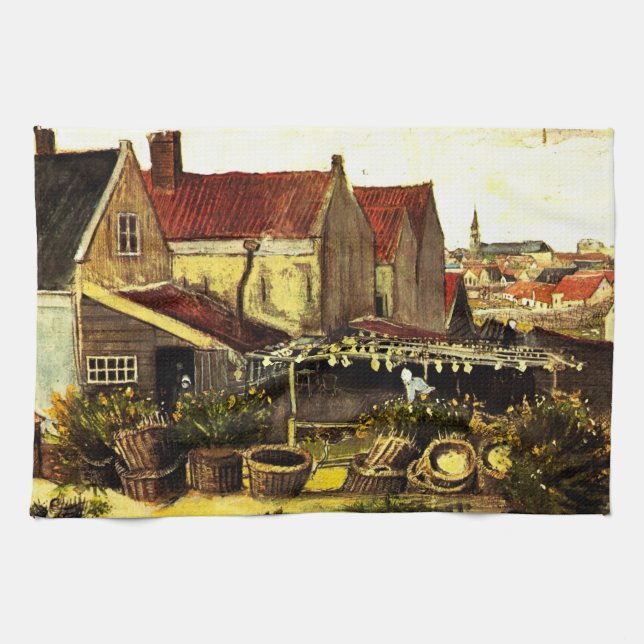 Linge De Cuisine Séchage de harengs par Vincent van Gogh (Horizontal)