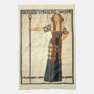 Linge De Cuisine Semaine Richard Strauss Art Nouveau vintage, Munic