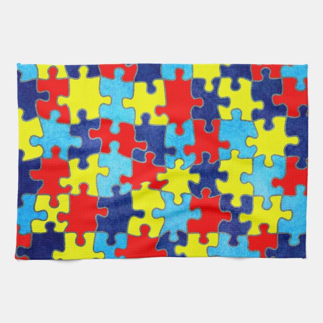 Linge De Cuisine Sensibilisation sur l'autisme-Puzzle par Shirley T (Horizontal)