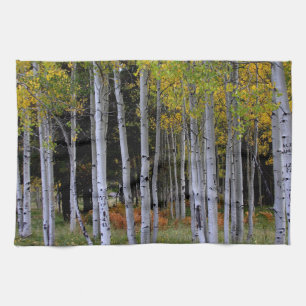 Linge De Cuisine Sérénité dans Gold et Green Aspen