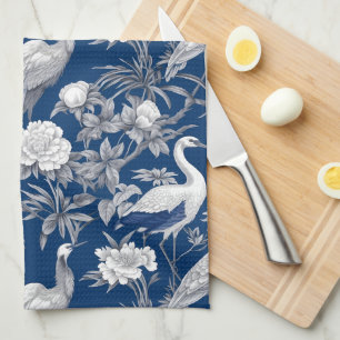 Linge De Cuisine Série Chinoserie bleu et blanc Design 7