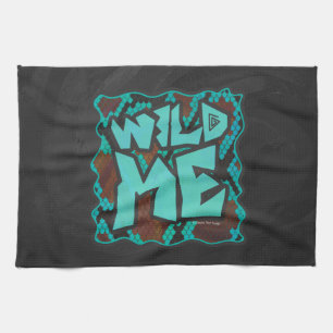 Linge De Cuisine Serpent Wild Me Impression Brown et Turquoise