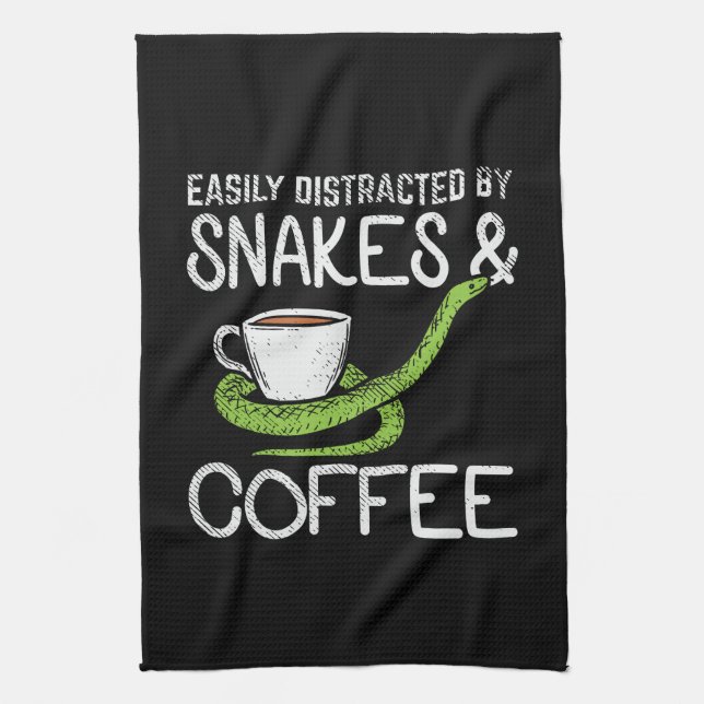 Linge De Cuisine Serpents et café (Vertical)