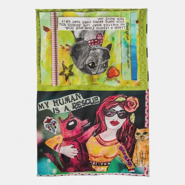 Linge De Cuisine Serviette-chiens de plat (Vertical)