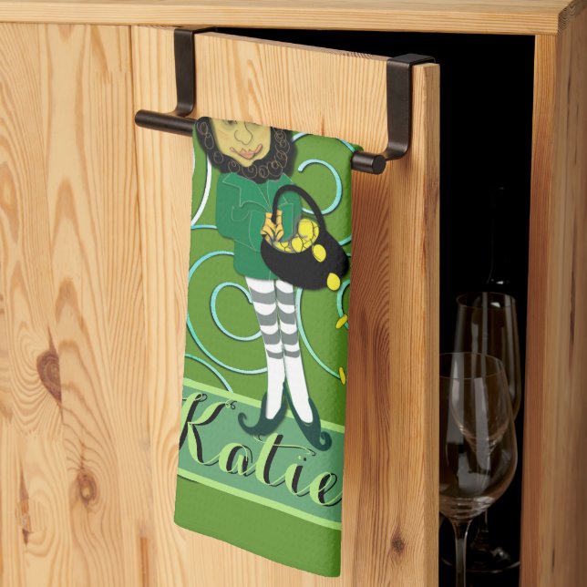 Linge De Cuisine Shamrock Leprechaun (Pliage en tiers)
