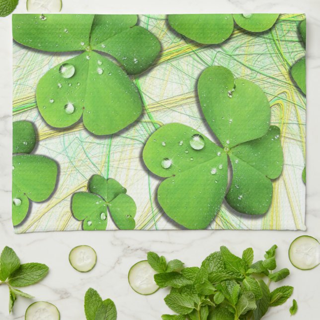 Linge De Cuisine Shamrock vert St Patrick iPhone 5 Coque-Mate (Plié)