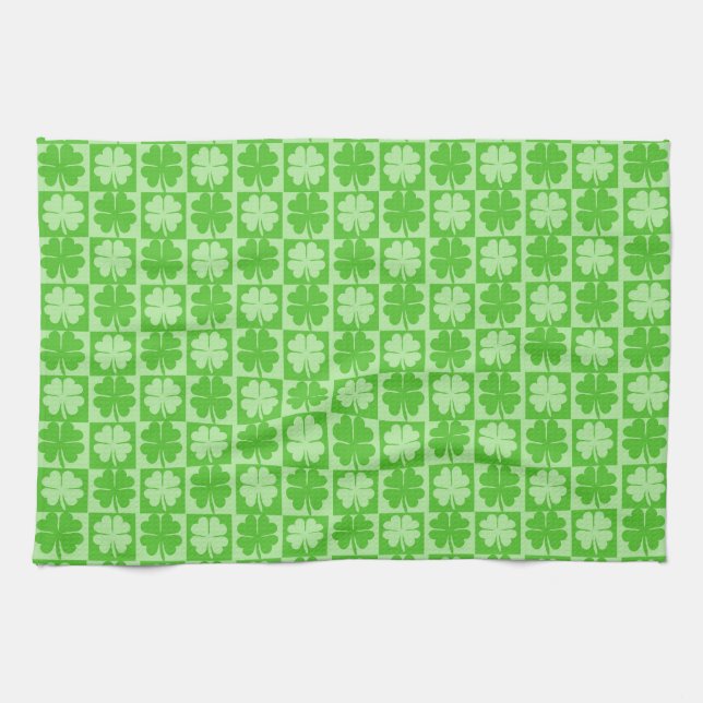 Linge De Cuisine Shamrocks chanceux (Horizontal)
