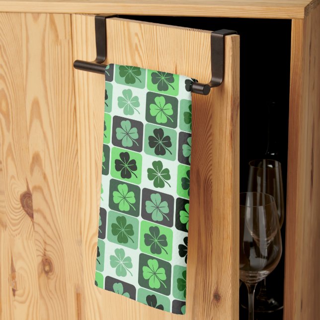 Linge De Cuisine Shamrocks de Patchwork (Pliage en tiers)