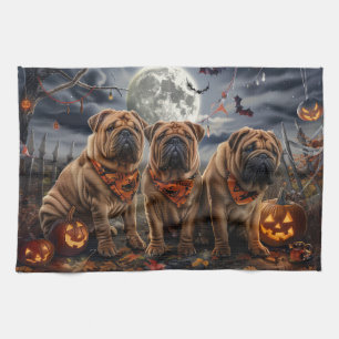 Linge De Cuisine Shar Pei Halloween Épouvantable