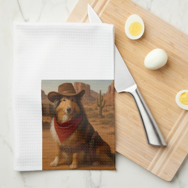 Linge De Cuisine Sheltie occidental (Quart Plié)
