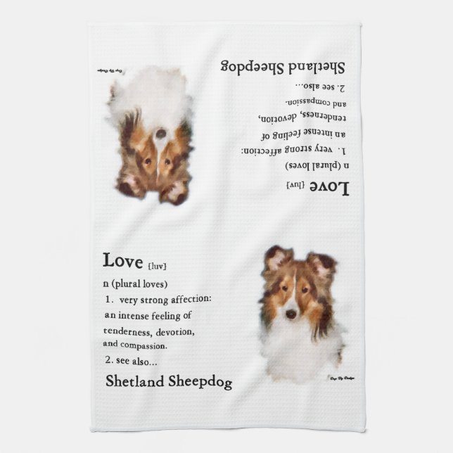 Linge De Cuisine Shetland Sheepdog Amateurs de Sheltie Cadeaux (Vertical)