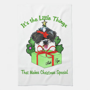 Linge De Cuisine Shih Tzu Noël