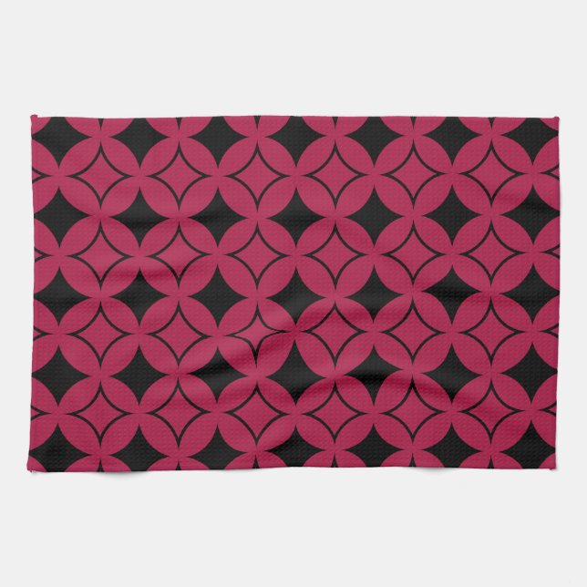 Linge De Cuisine Shippo rouge et noir (Horizontal)