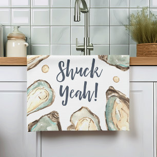 Linge De Cuisine Shuck Ouais   Aquarelle Pearl Oyster