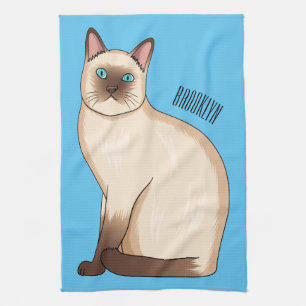 Linge De Cuisine Siamese cat cartoon