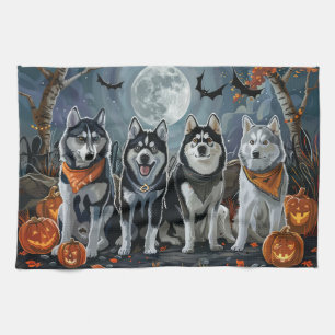 Linge De Cuisine Sibérie Husky Halloween Éffrayant