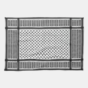 Linge De Cuisine Sigle en noir et blanc de Joranian