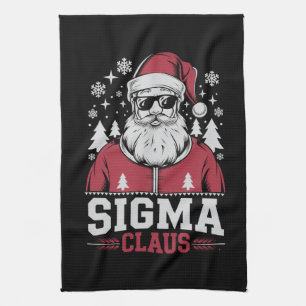 Linge De Cuisine Sigma Claus Cool Père Noël Christmas Rizz Rizzler
