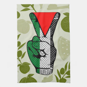 Linge De Cuisine Signe de Victoire Main Résistance Symbole Triangle