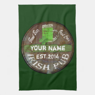 Linge De Cuisine Signe irlandais de pub de Pesonalized