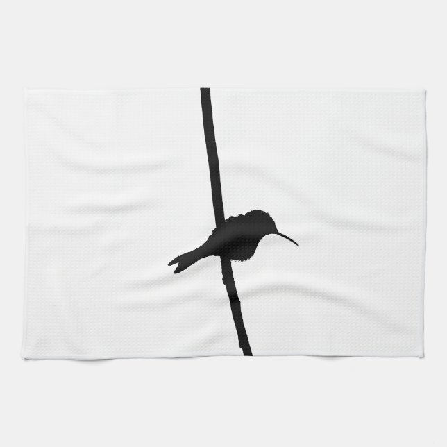 Linge De Cuisine Silhouette de colibri (Horizontal)